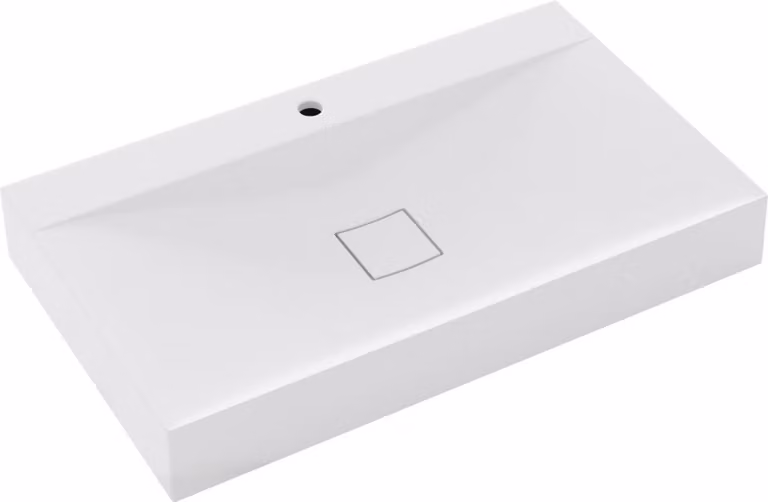 Mexen Poli lavello da appoggio in conglomerato 1/O 100 x 48 cm, bianco - 23021001