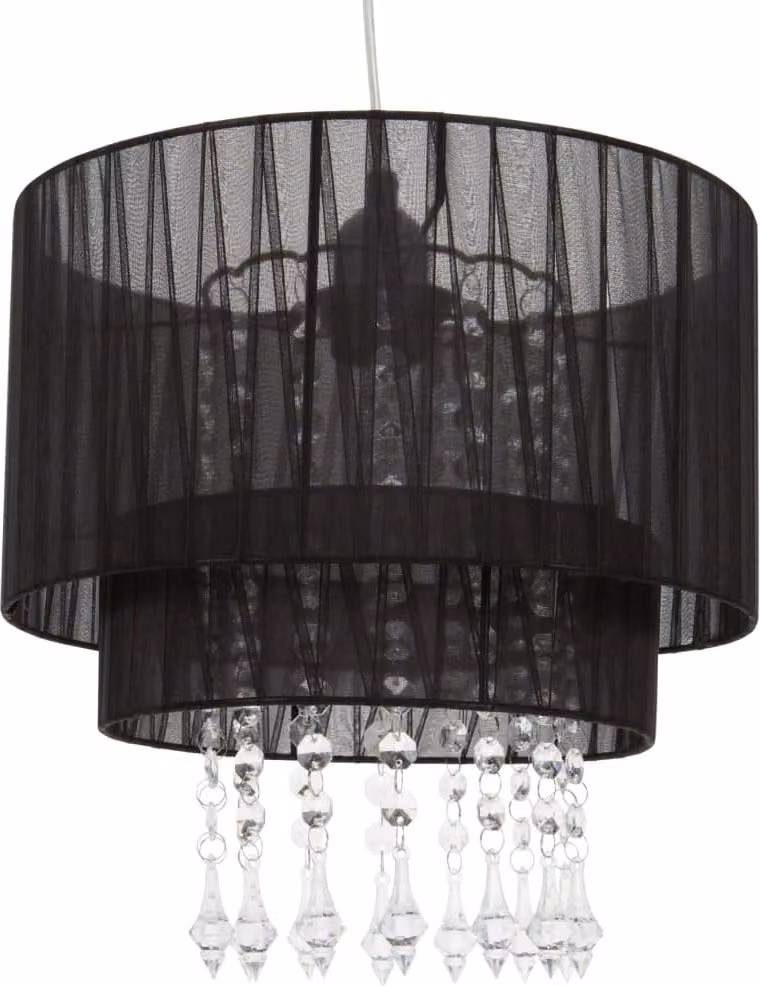 Lampada a sospensione Ranex 30x30x140 cm nero