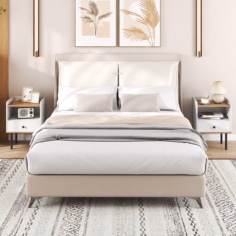 Comodino Costway moderno con cassetto e ripiano aperto in legno, ideale per camera da letto o soggiorno, Bianco