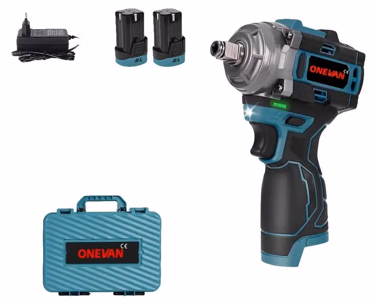 Avvitatore a impulsi, coppia 500 N·m, motore brushless, set di 2 batterie, EU-C