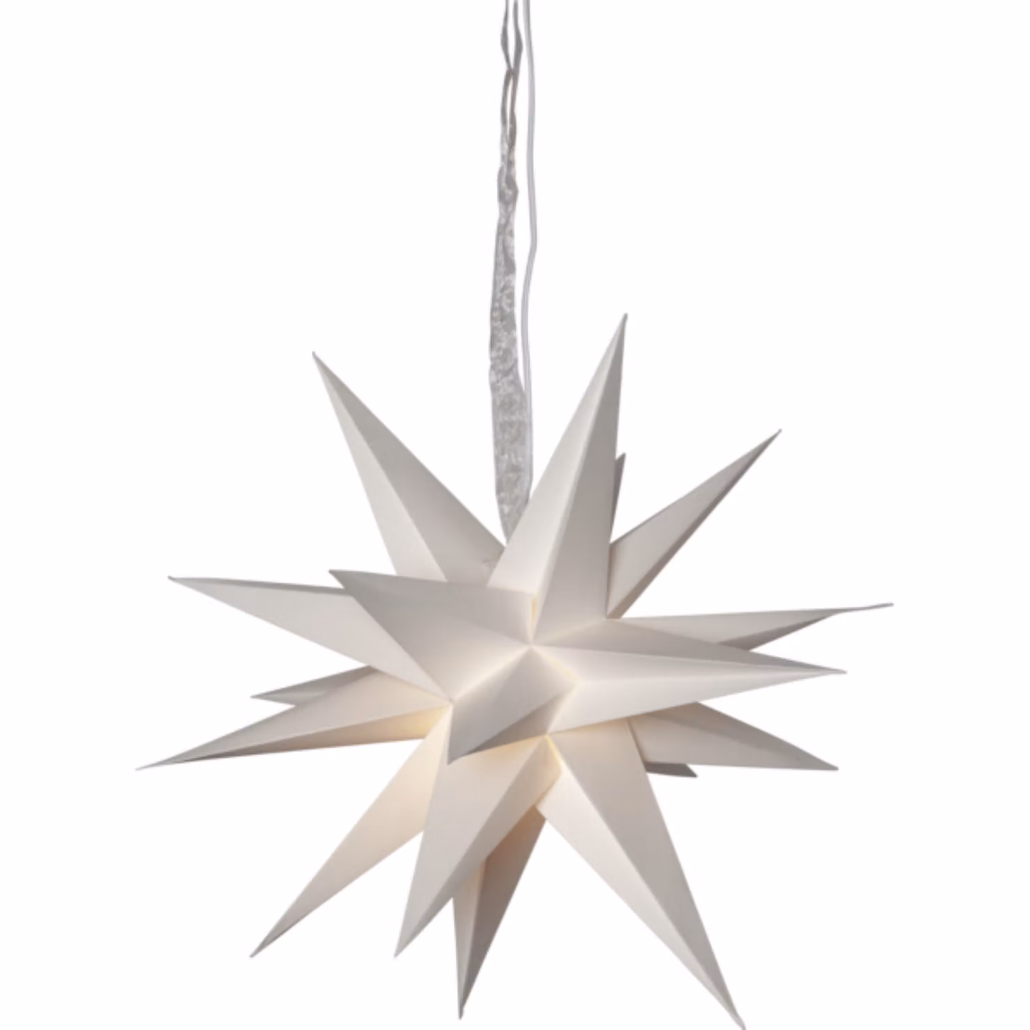 stella 3D 'Dicembre' in carta, 18 punte, bianca, Ø 45 cm