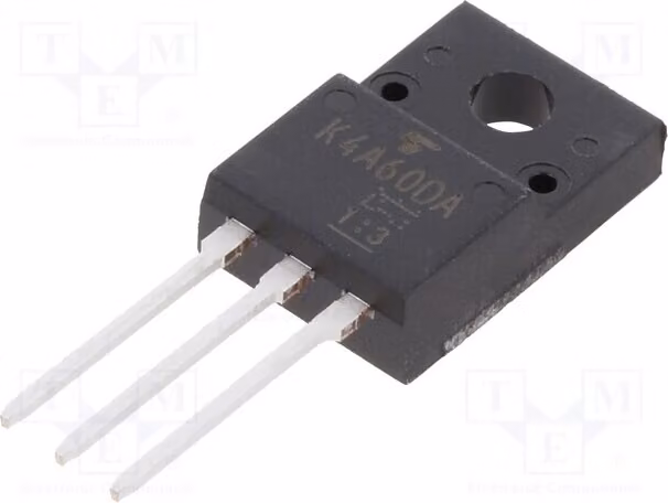 1 x Transistor: MOSFET a canale N, 3,5A, 600V, 35W, unipolare, con package SC67, modello TK4A60DA(STA4,Q,M), transistor a canale N