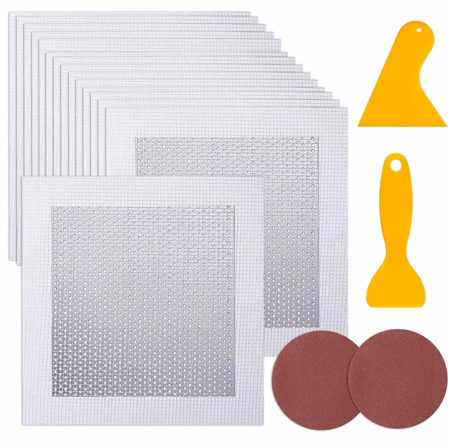 Kit di riparazione per cartongesso da 19 pezzi, con toppa autoadesiva