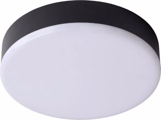 Plafoniera da bagno LED Lucide CERES, luce bianca calda 3000K, IP66, disponibile in bianco o nero