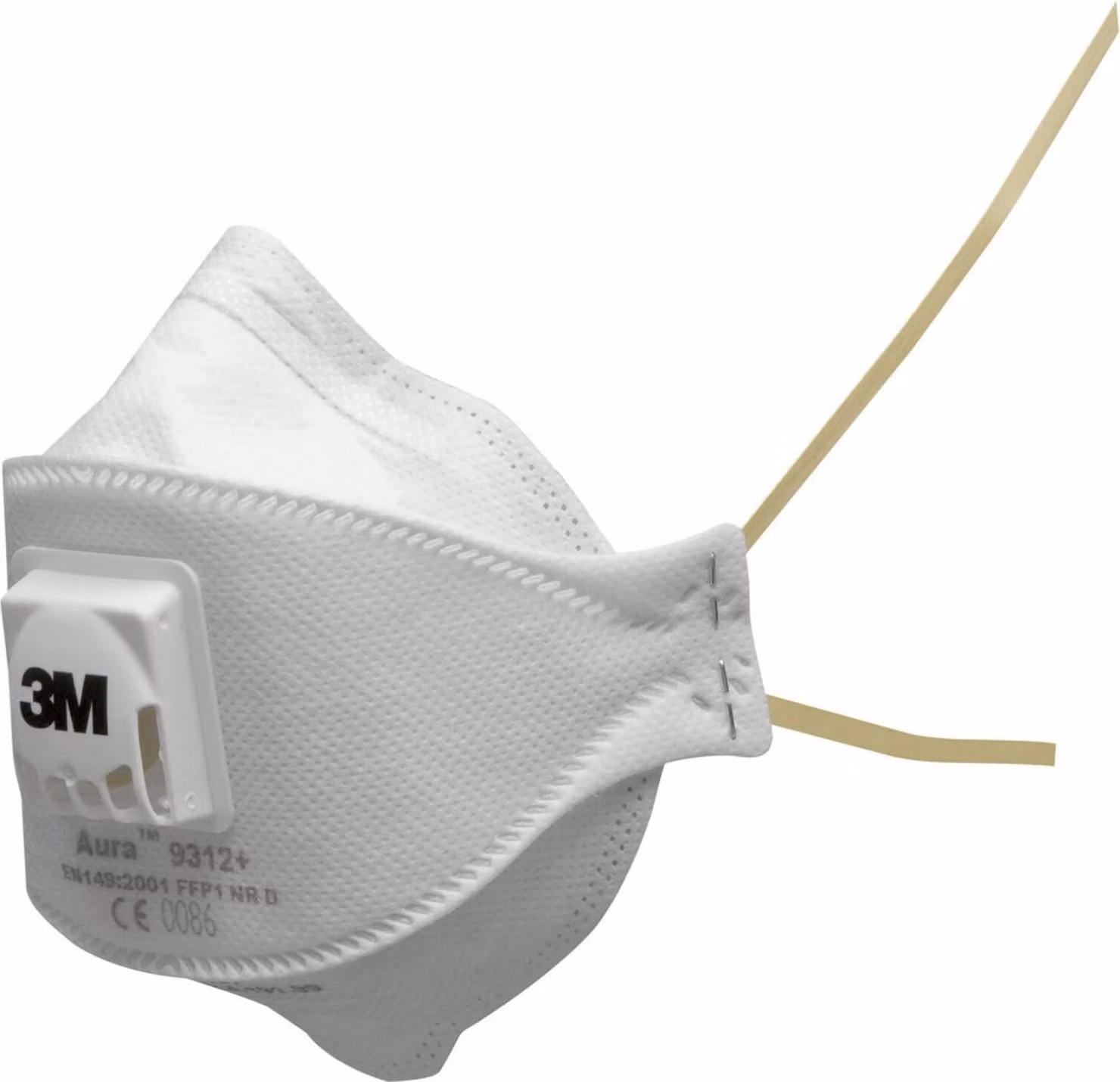 Maschera respiratoria Aura 9312+ FFP1 / V NR D con valvola di espirazione, pieghevole