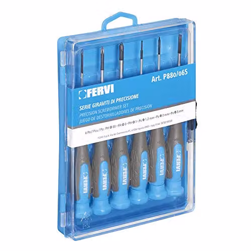 Fervi Giraviti di Precisione con Punta Magnetica - Set 6 Pezzi