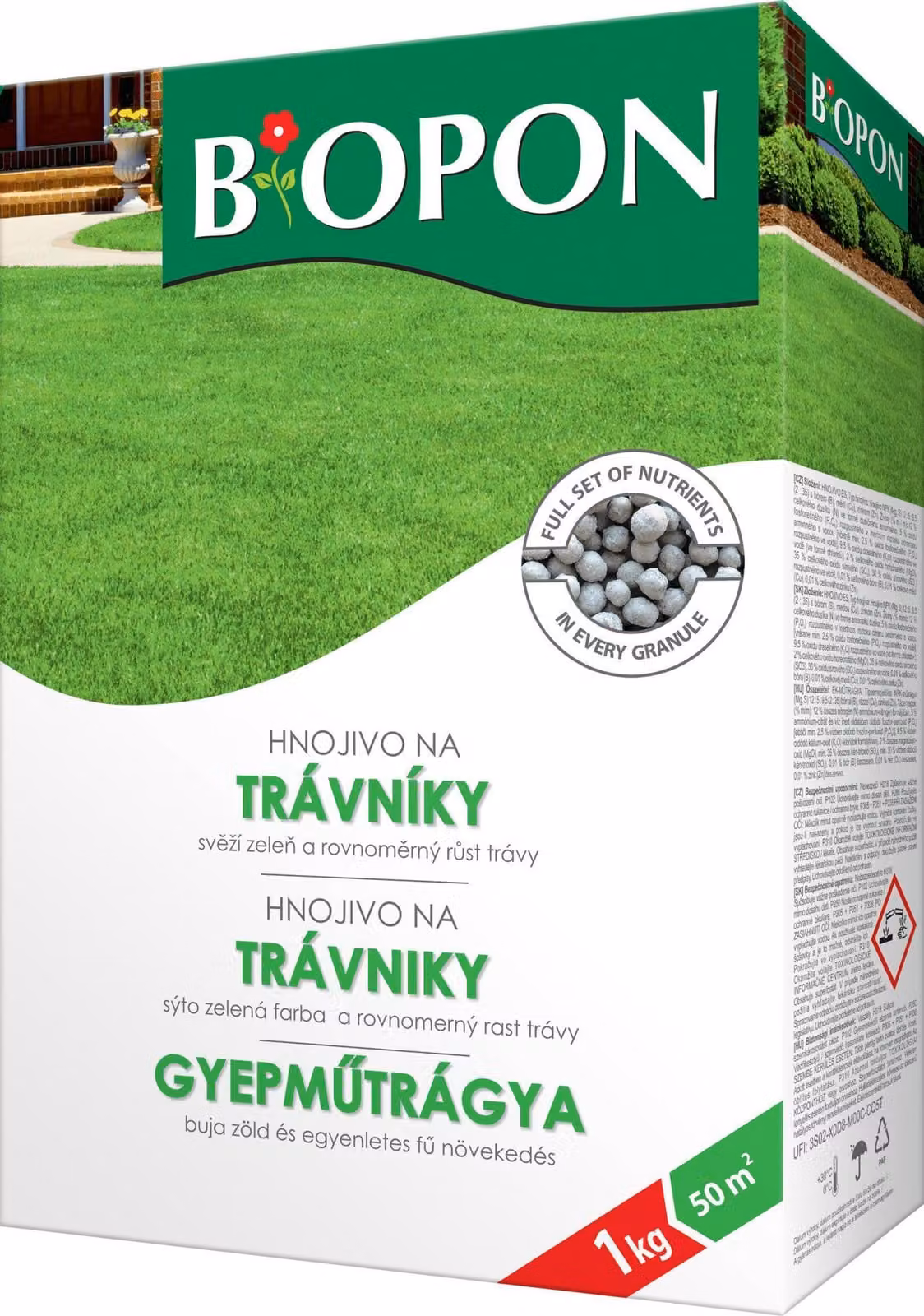 Fertilizzante per prato BIOPON 1 kg + elisir DUO GRATIS