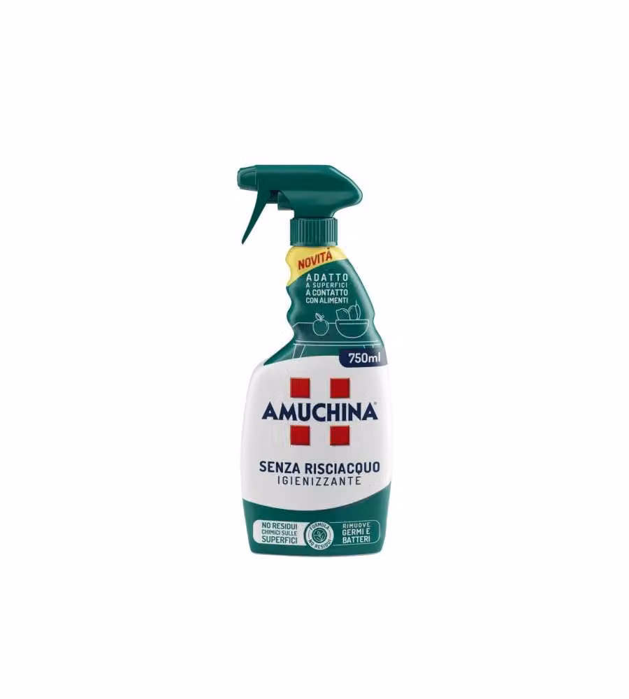 Amuchina Igienizzante Spray Senza Risciacquo 750 ml Verde e Bianco