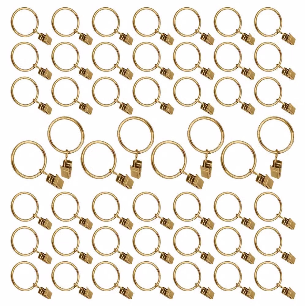 Anelli per tende con clip - Anelli in metallo inossidabile resistenti - Diametro 38 mm - WJX-HB02447F-VT
