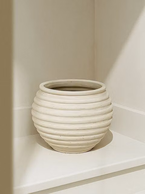 Cream vaso grande - Kenay Home