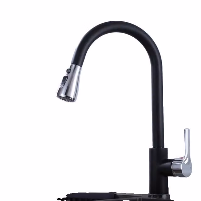 Rubinetto da cucina, design estraibile, superficie nichelata, cf04043KC