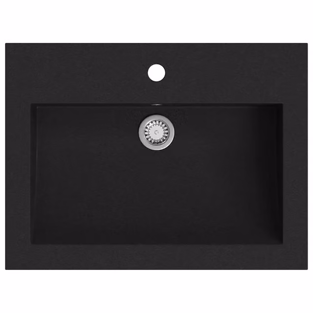 Lavandino in Granito 600x450x120 mm Nero CFW8701484