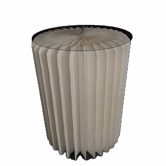Porta torta, design pieghevole, finitura dorata, altezza 40 cm, colore bianco