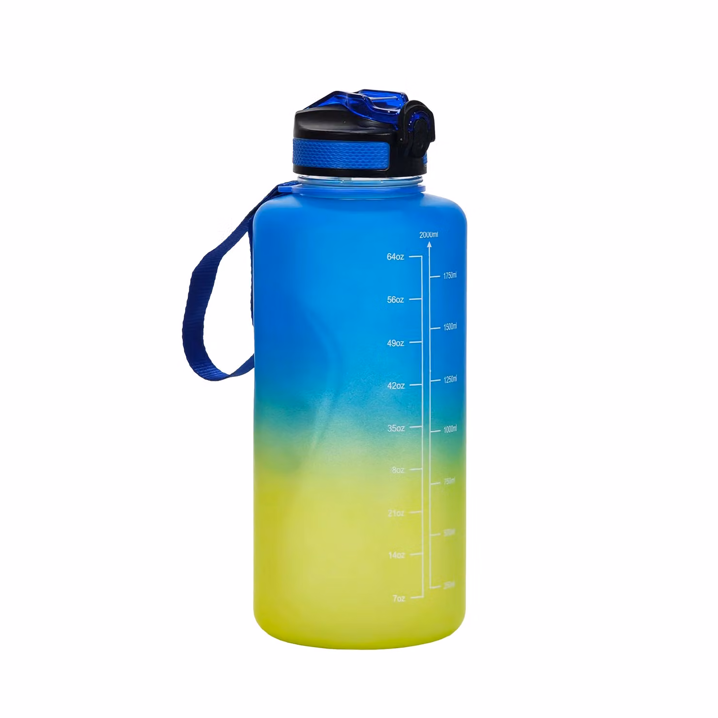 Borraccia Motivazionale Gusto Casa Multicolore BPA Free con Indicatore Orario da 2 Litri – 2