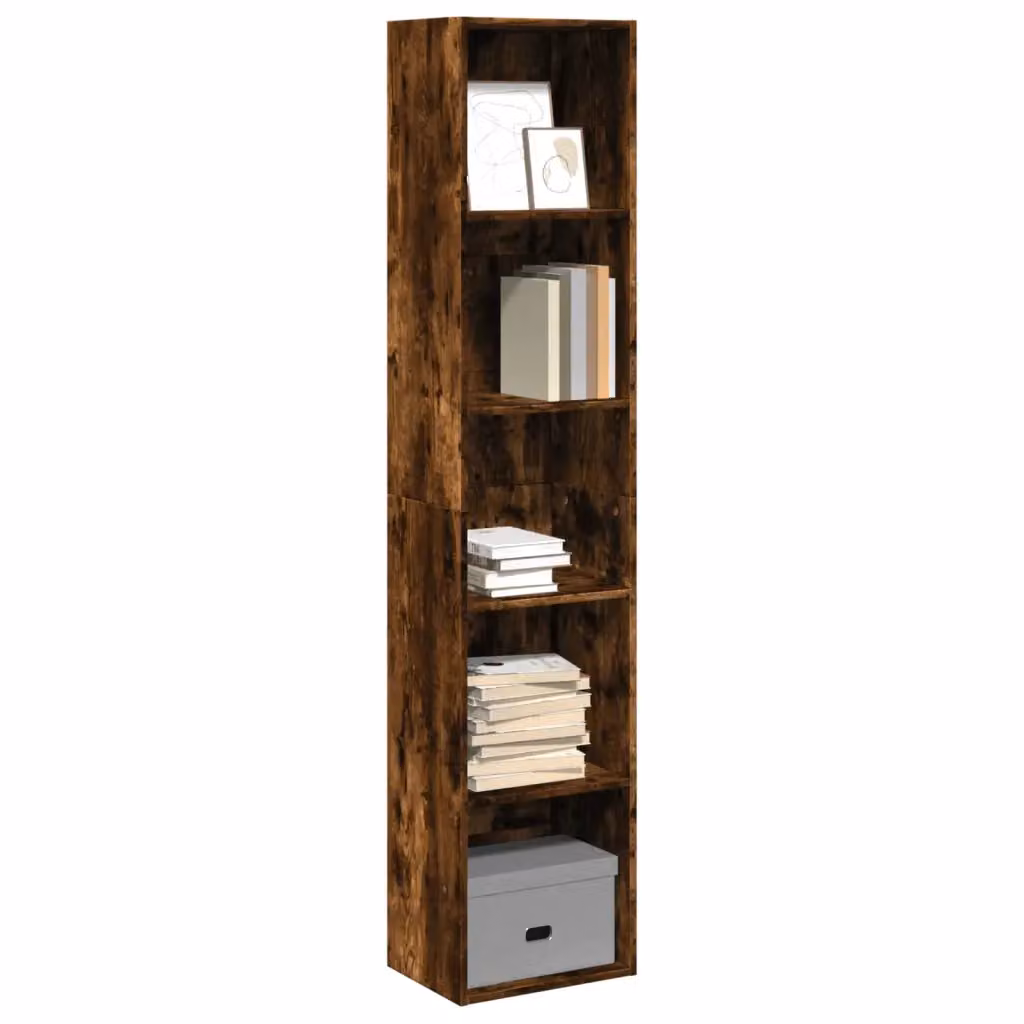 Libreria moderna vidaXL in legno marrone con pannello posteriore, L: 40 cm, P: 30 cm, H: 189 cm
