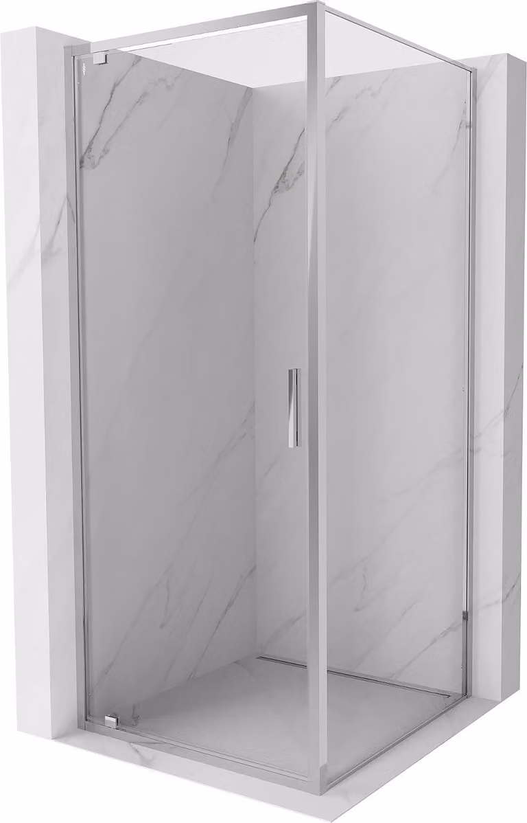 Mexen Exo cabina doccia ad anta battente 90 x 90 cm, trasparente, cromo - 8181-090-090-01-00