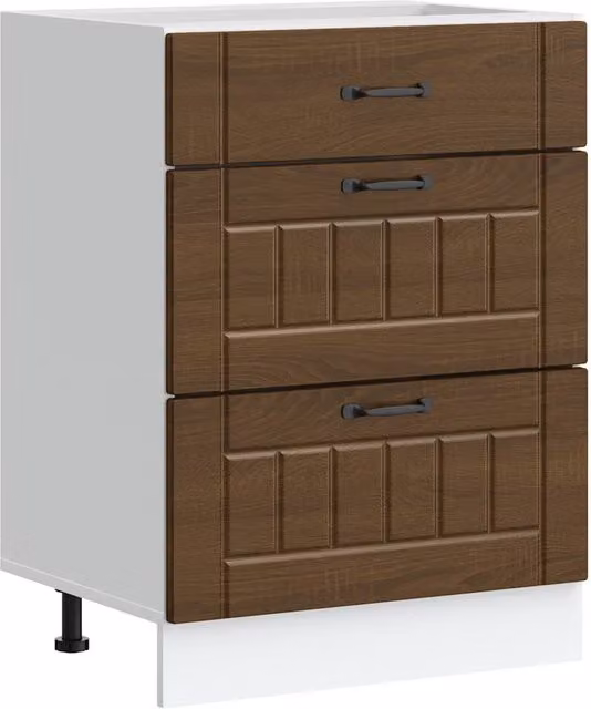 Base da cucina moderna freestanding in legno e MDF marrone