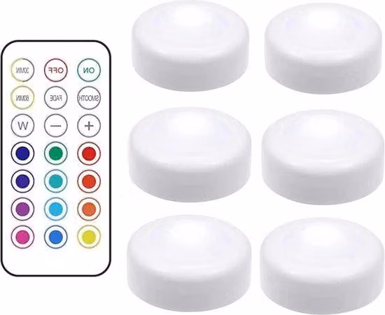 Lampada LED Wi-Fi con telecomando e timer, cambio colore, ideale per la cucina.