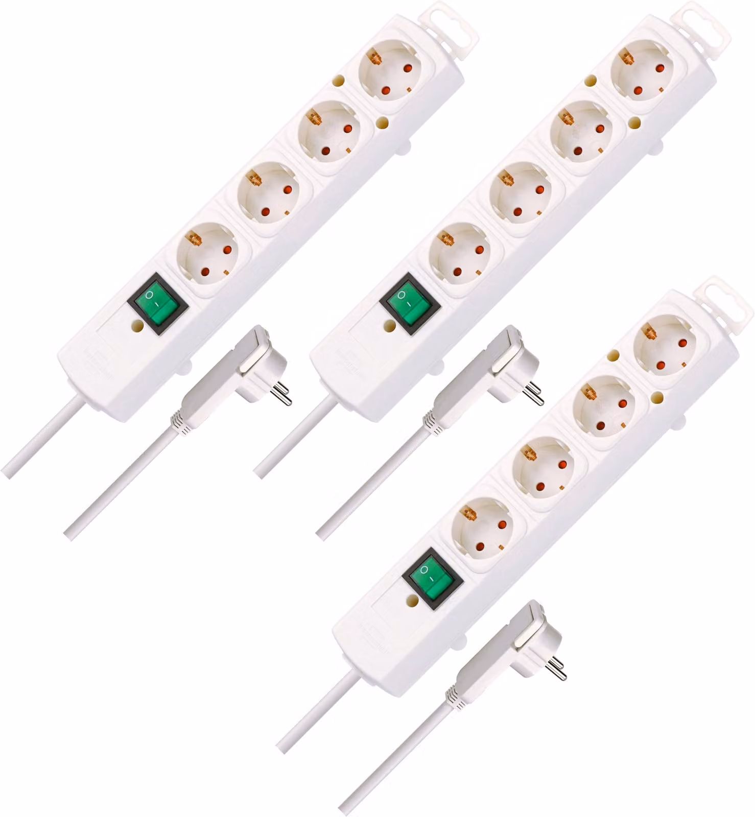 Set di 3 ciabatte multipresa Brennenstuhl Comfort-Line Plus, con 4 prese, cavo da 2 metri