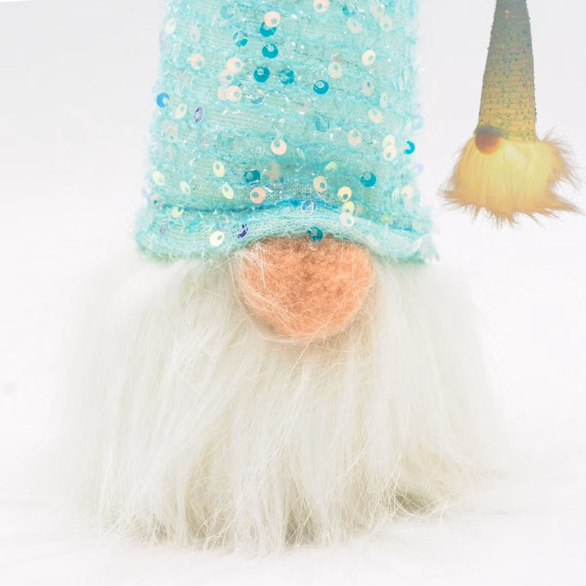 LED Babbo Natale 25 cm - Figura decorativa illuminata in azzurro