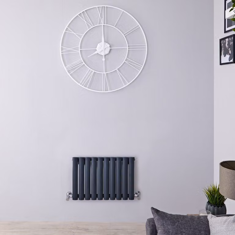 Radiatore di Design Orizzontale Antracite - 400 x 595mm - 320W - Revive