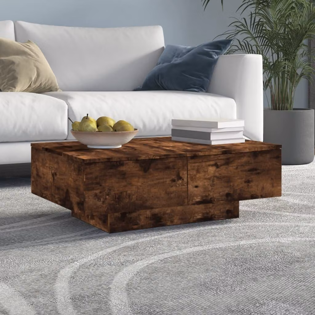 Maison Exclusive - Tavolino in rovere affumicato 90x60x31 cm Materiale ligneo