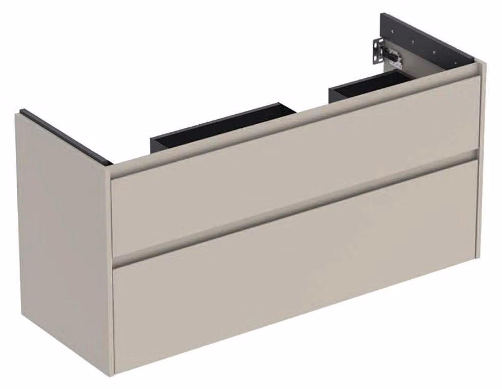 Geberit Renova Plan armoire sous lavabo double, avec 2 tiroirs, 124,5x60,6x44,6cm, 504.033.DB.1, 504.033.DB.1