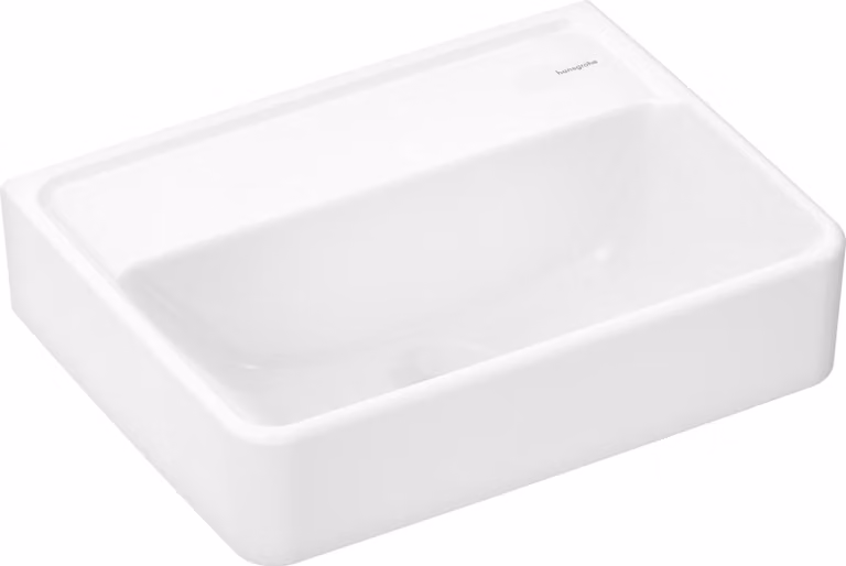 hansgrohe Xanuia Q lave-mains, sans trou de robinetterie, sans trop-plein, 450x340mm, SmartClean, blanc, 61142450, 61142450