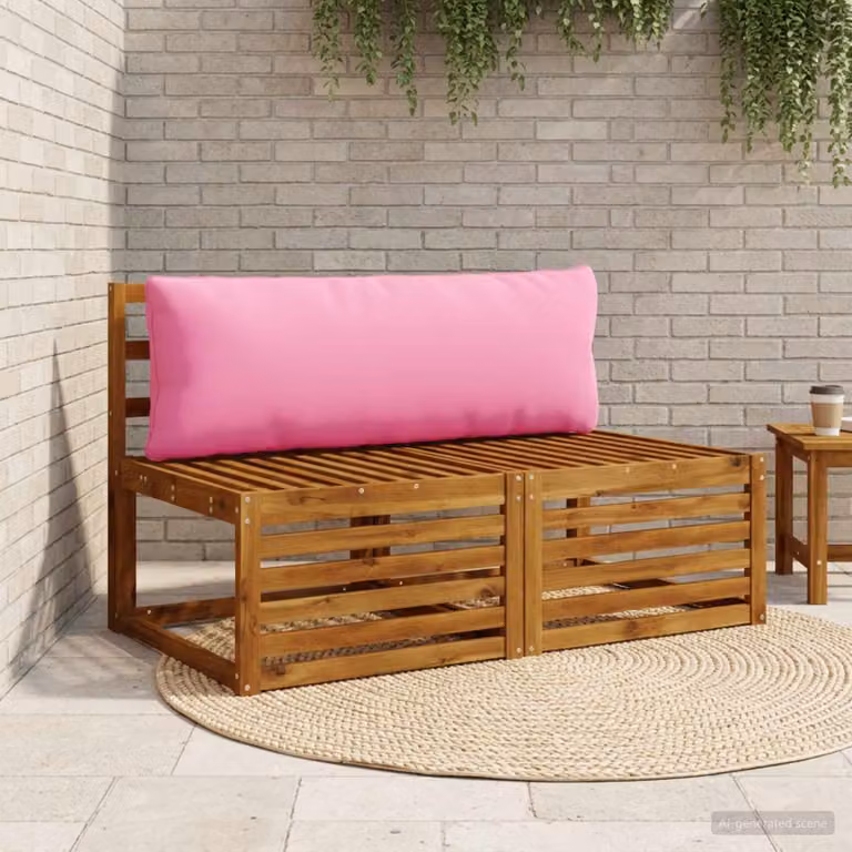 Cuscino per schiena vidaXL PUTTEN rosa in 100% poliestere con rivestimento rimovibile e lavabile in lavatrice