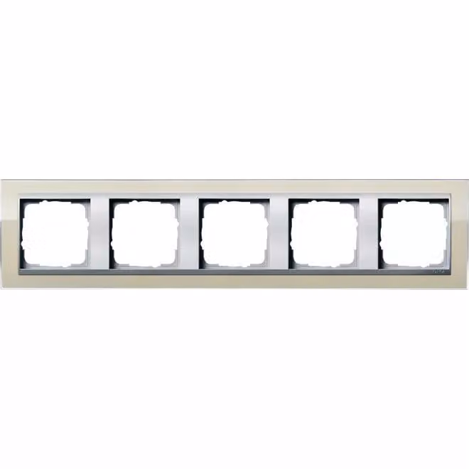 Gira 0215776 Cornice di copertura a 5 moduli, colore alluminio Gira Event Sabbia chiara