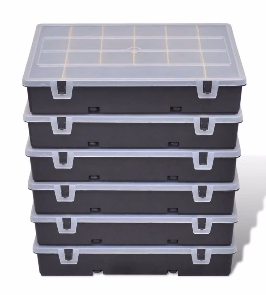Box magazzino cassette assortite 6 pezzi