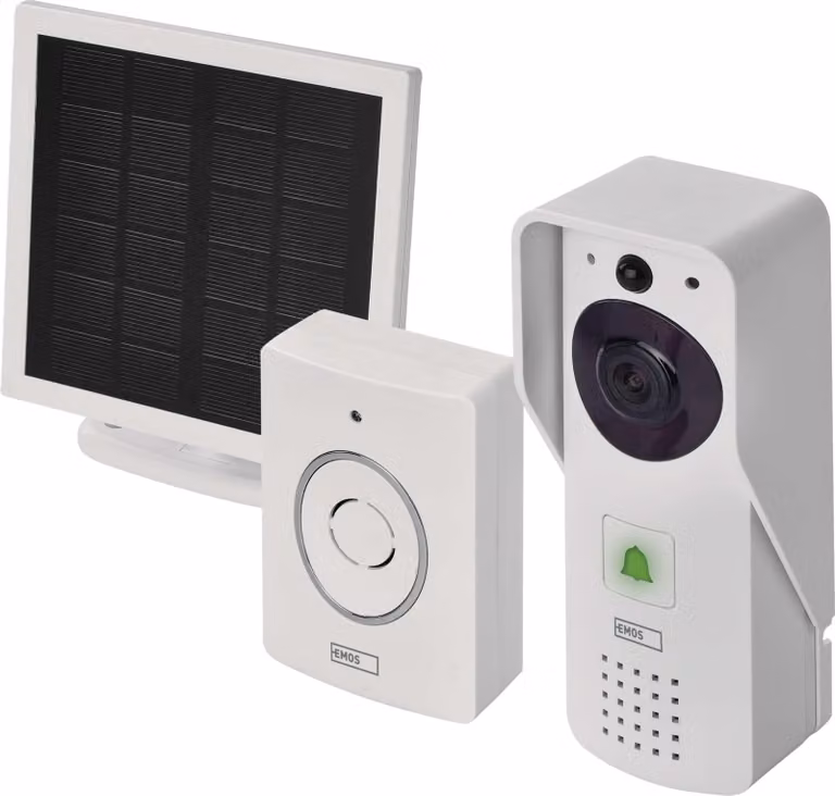 EMOS GoSmart Home Videocitofono a batteria senza fili con WiFi e pannello solare H4030