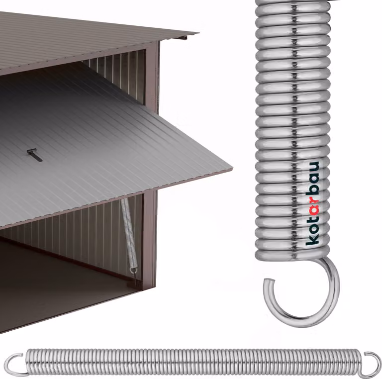 KOTARBAU® Molla per portoni di garage Filo 490 mm Molla di torsione Molla di tensione per portoni di garage Portone di garage