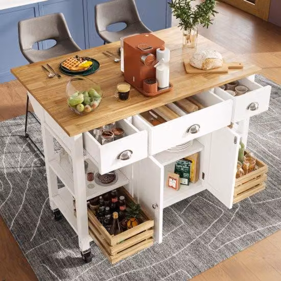 Tavolino angolare con piano in legno e struttura in legno, multifunzionale, dimensioni 120x45x90 cm, colore bianco