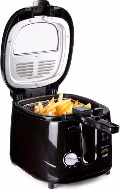 Friteuse in plastica da 25 litri con filtro a profondità nera