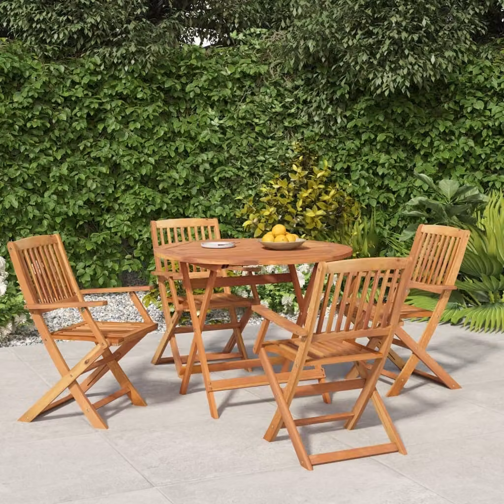 Maison Exclusive - Set da pranzo da giardino in legno massello di acacia, 5 pezzi