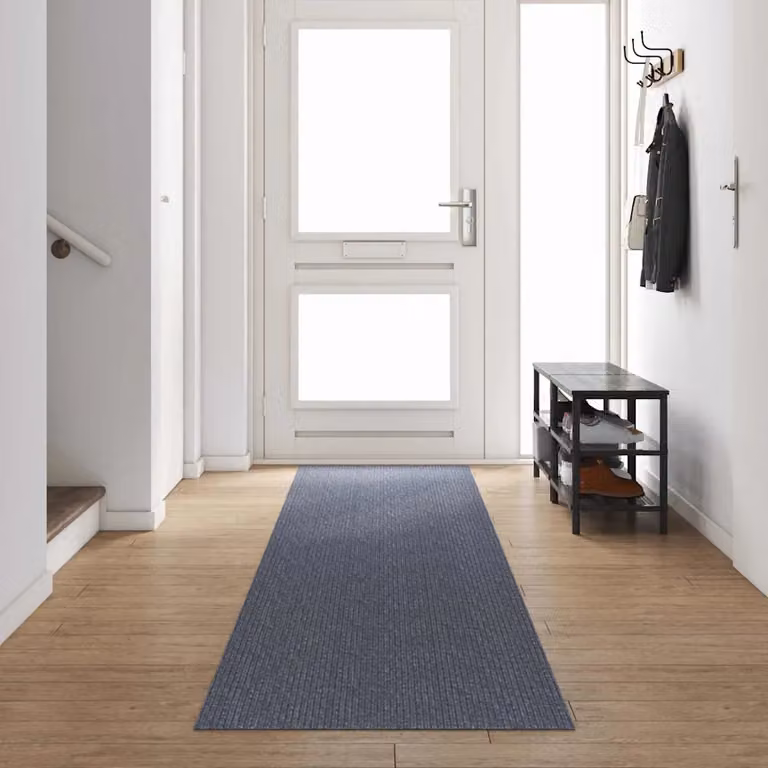 Runner in moquette vidaXL Grigio chiaro, L 80 cm x P 500 cm, tessuto needle felt antiscivolo e resistente alle macchie