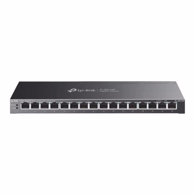Switch di rete non gestito TP-Link TL-SG116P Gigabit Ethernet con supporto PoE, Nero – 2