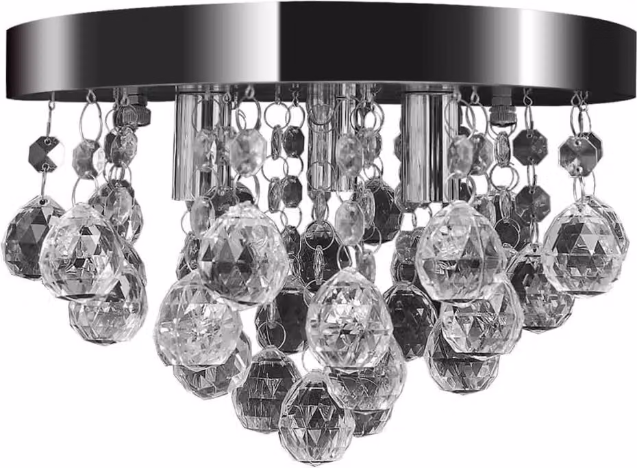 Lampadario a soffitto luce di cristallo design lampadario cromo