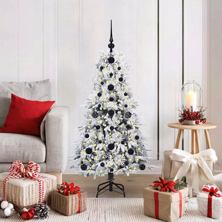 Maison Exclusive - Albero di Natale artificiale pieghevole, bianco, 120 cm, in PE e PVC