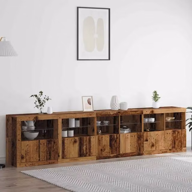 Madia LED Legno vecchio 283 x 37 x 67 cm Legno ingegnerizzato 3333113
