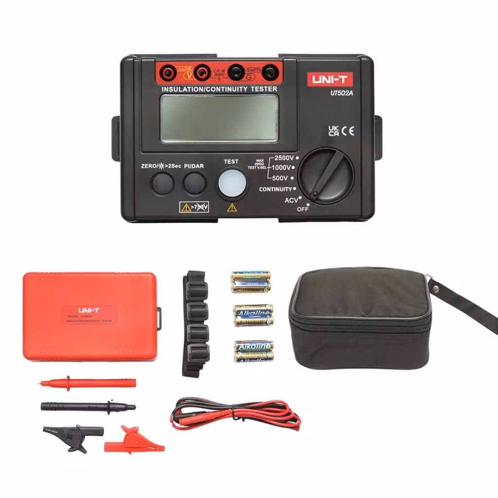 Multimetro digitale e misuratore di resistenza di isolamento UNI-T UT502A nero con 3 funzioni – 2