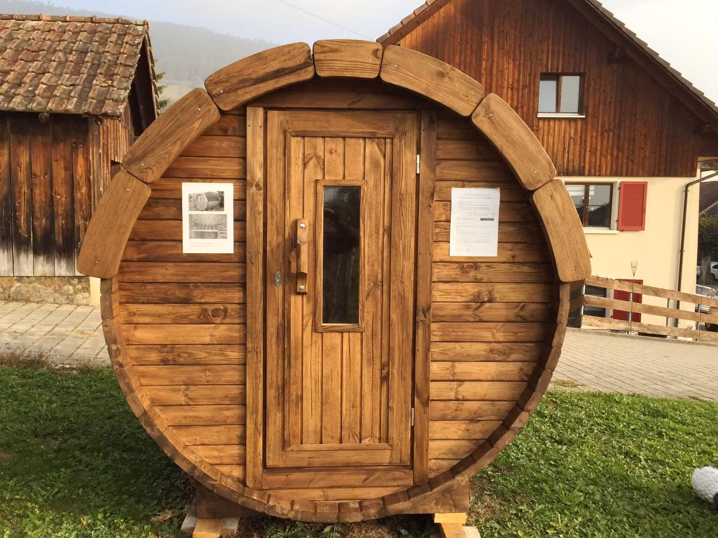 Sauna Saunafass Gartensauna Außensauna Saunahaus Holzsauna Trockensauna