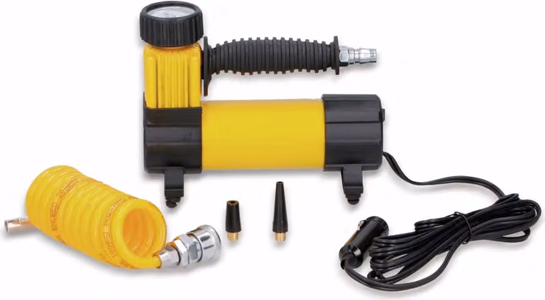 Mini compressore d'aria Dunlop per gonfiare pneumatici di biciclette, palloni e barche - funzionamento tramite accendisigari dell'auto 12V