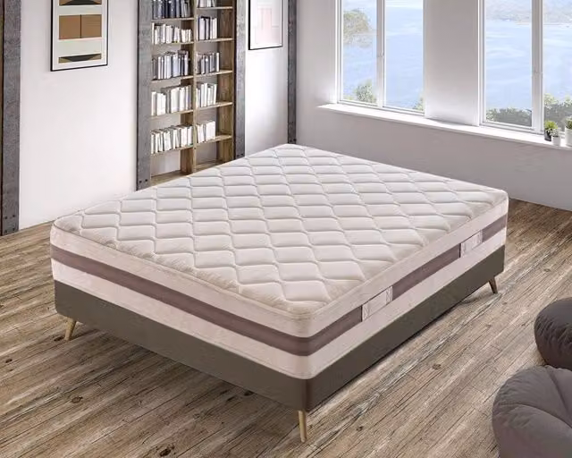 Materasso Matrimoniale Ibrido KingDream con Tecnologia Antibatterica e Regolazione della Temperatura, Rigidità H4, L/P: 160 x 200 cm