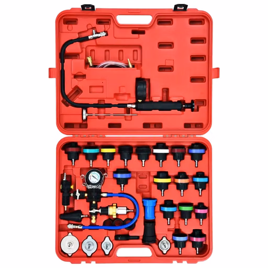 Tester di Pressione per Sistemi di Raffreddamento e Radiatori vidaXL, 28 Pezzi, Rosso – 2