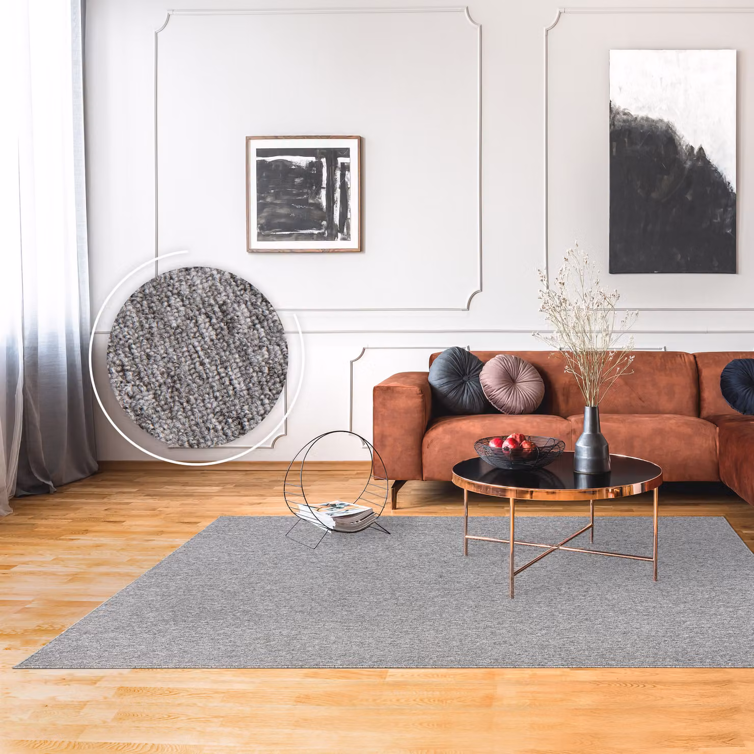Tappeto a trama piatta Barca grigio antracite e beige L: 280 cm, P: 200 cm – 2