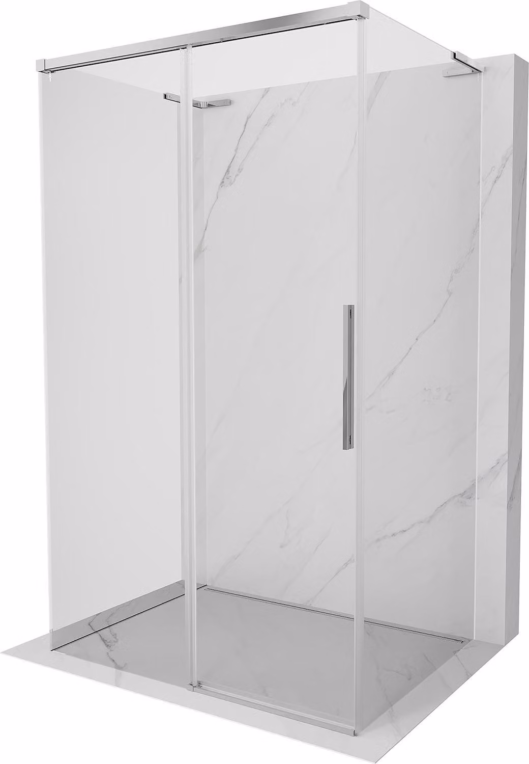 Mexen Rox-3S L cabina doccia 3 lati scorrevole 95 x 85 cm, trasparente, cromo - 8C2L-095-085-01-00-3S