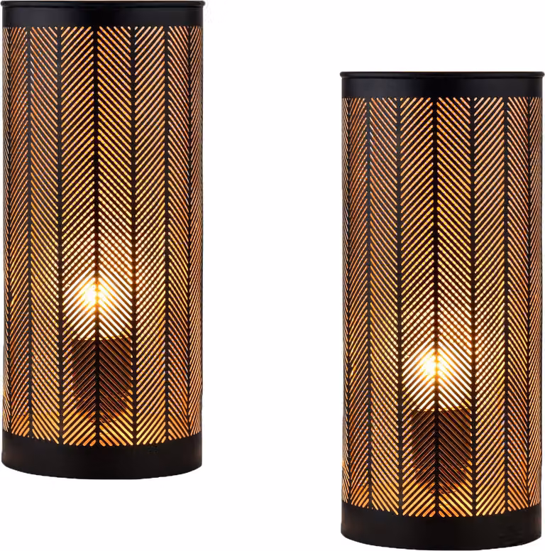 set di 2 lampade decorative scandinave da comodino Lampada da tavolo Lampada Aigna Small Black