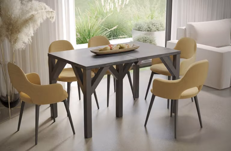 Tavolo pieghevole DUNAJ 130(350)x90 cemento scuro